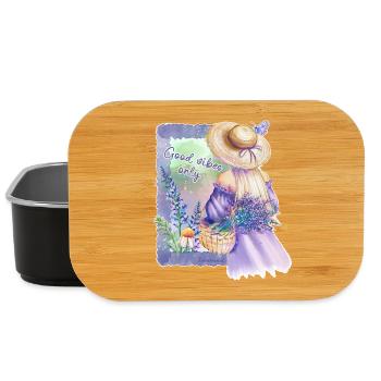 Pastellblumen GuteVibes - Lunch Box - Schwarz - Vorne