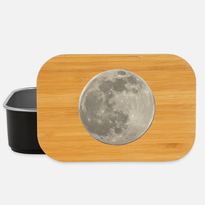 Vollmond Silhouette - Lunch Box - Schwarz
