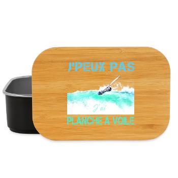 j'peux pas j'ai planche a voile - Boîte à goûter - noir - Devant