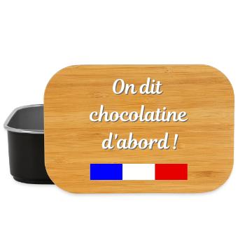 On dit chocolatine d'abord - Boîte à goûter - noir - Devant