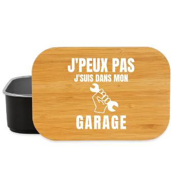 garagiste, tuning, fan de mécanique - Boîte à goûter - noir - Devant
