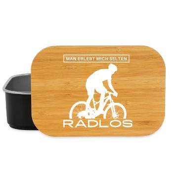 Man erlebt mich selten RADLOS - Lunch Box - Schwarz - Vorne