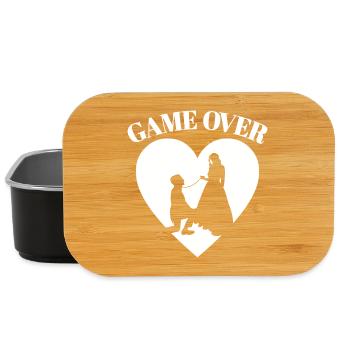 Game Over Funny Bachelor Party Mariage - Boîte à goûter - noir - Devant