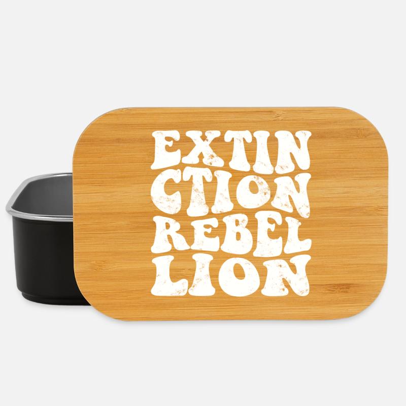 Extinction Rebellion Retro weiss - Lunch Box - Schwarz