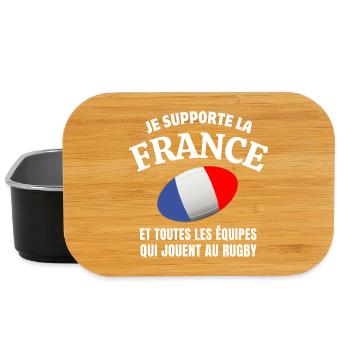 rugby, rugby sport, rugby humour, rugbyman - Boîte à goûter - noir - Devant