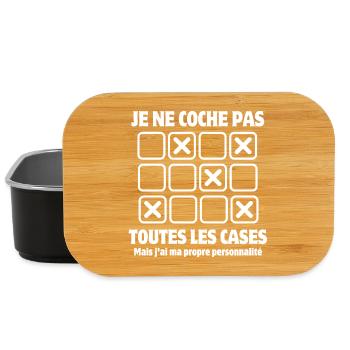 personne, personnalité, différent - Boîte à goûter - noir - Devant