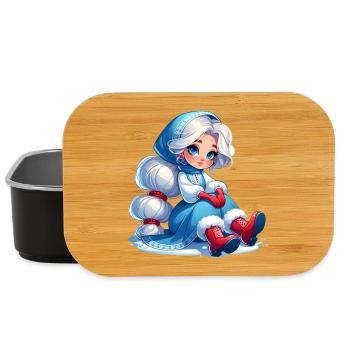 Ded Moroz Snegurotschka russischer Weihnachtsmann - Lunch Box - Schwarz - Vorne