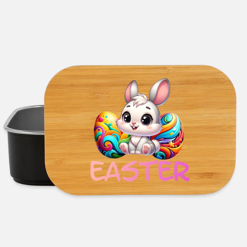 Osterhase mit Ostereiern - Lunch Box - Schwarz