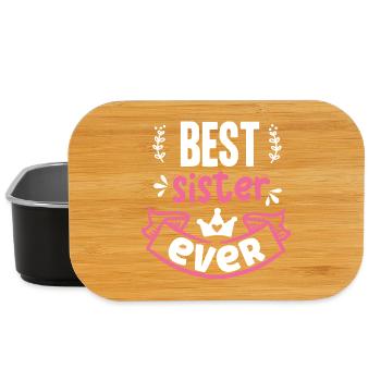 Best Sister Ever - Lunch Box - black - Front
