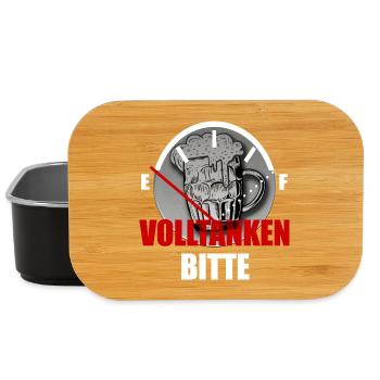 volltanken bitte - Bier trinken - Lunch Box - Schwarz - Vorne