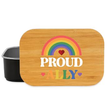 LGBTQ Pride Month - Proud Ally - Lunch Box - black - Front