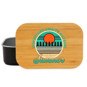 Adventure awaits Outside - Summer - Lunch Box - Schwarz - Vorne