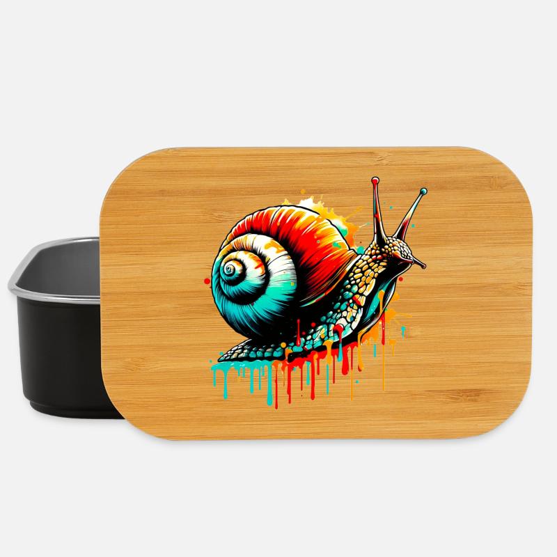 Schnecke - Lunch Box - Schwarz