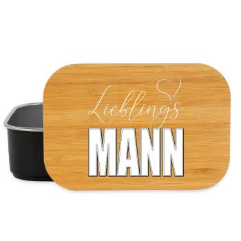 Favorite man Favorite man with heart - Lunch Box - black - Front