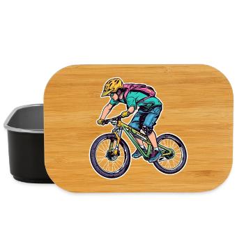 Funny mountain bike lover - Lunch Box - black - Front