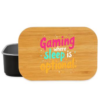 GAMING: WO SCHLAF OPTIONAL IST - Lunch Box - Schwarz - Vorne