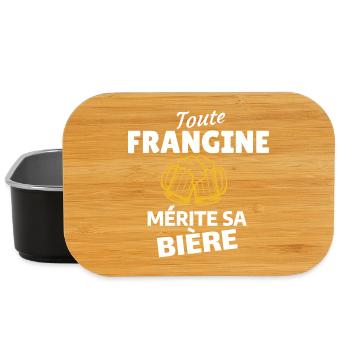 Toute Frangine Mérite Sa Bière - Boîte à goûter - noir - Devant
