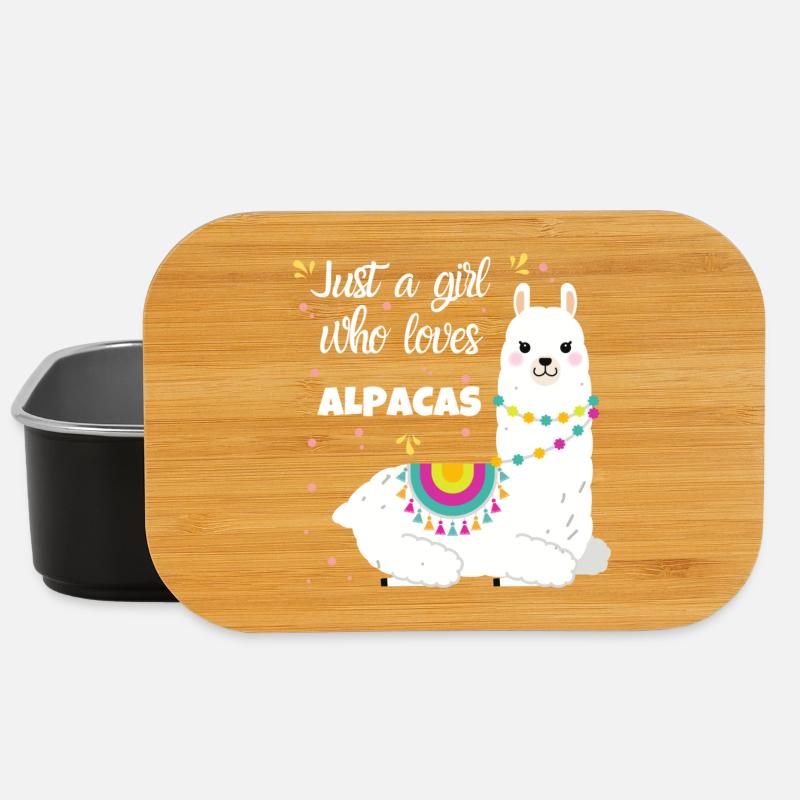Alpaka Liebe - Lunch Box - Schwarz