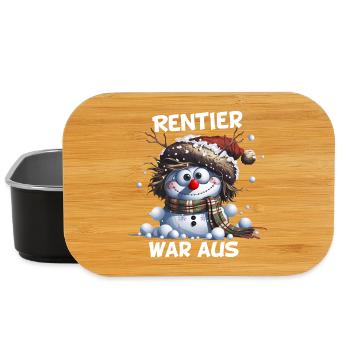 Rentier war aus Schneemann Chaos Weihnacht - Lunch Box - Schwarz - Vorne