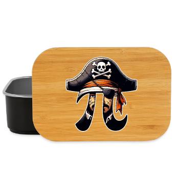 Pirate Pi Day Pirate Motif Fans de mathématiques Enseignant - Boîte à goûter - noir - Devant