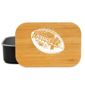 American Football Ball - Lunch Box - black - Front