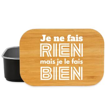 I don't do anything, tired, lazy - Lunch Box - black - Front