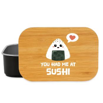 Sushi onigiri Spruch lustig - Lunch Box - Schwarz - Vorne