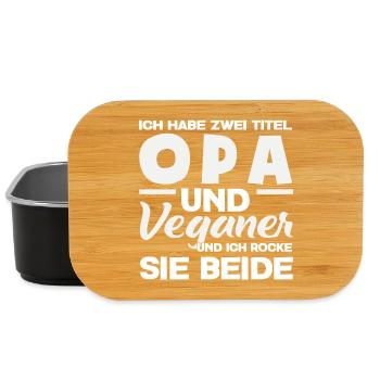 Attention Je suis végétalien Drôle Cadeau végétalien - Boîte à goûter - noir - Devant