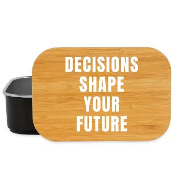 Decisions Shape Your Future Success Growth Power - Lunch Box - black - Front