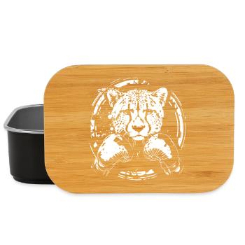 Cheetah Boxer Boxing MMA Leopard - Lunch Box - black - Front