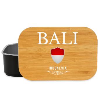 Bali Indonesia, minimalist elegant design - Lunch Box - black - Front