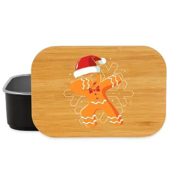 Weihnachten Lebkuchen Lebkuchenmann Gingerbread - Lunch Box - Schwarz - Vorne