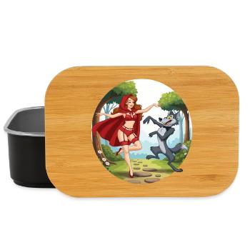 Roodkapje_danst_met_wolf - Lunch Box - Schwarz - Vorne