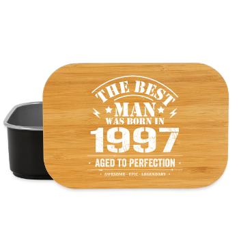 Born in 1997 Birthday 1997 - 28 Years Retro - Lunch Box - black - Front