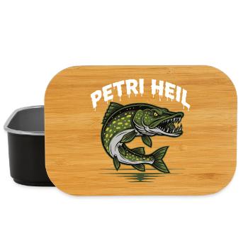 Petri Heil Angler Shirt - Lunch Box - Schwarz - Vorne