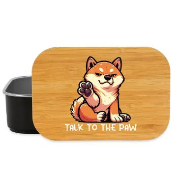Talk to the Paw Shiba Inu Shiba owner Shiba dog - Lunch Box - black - Front