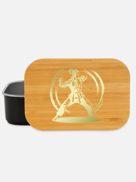 Karate Silhouette Fighter - Lunch Box - Schwarz