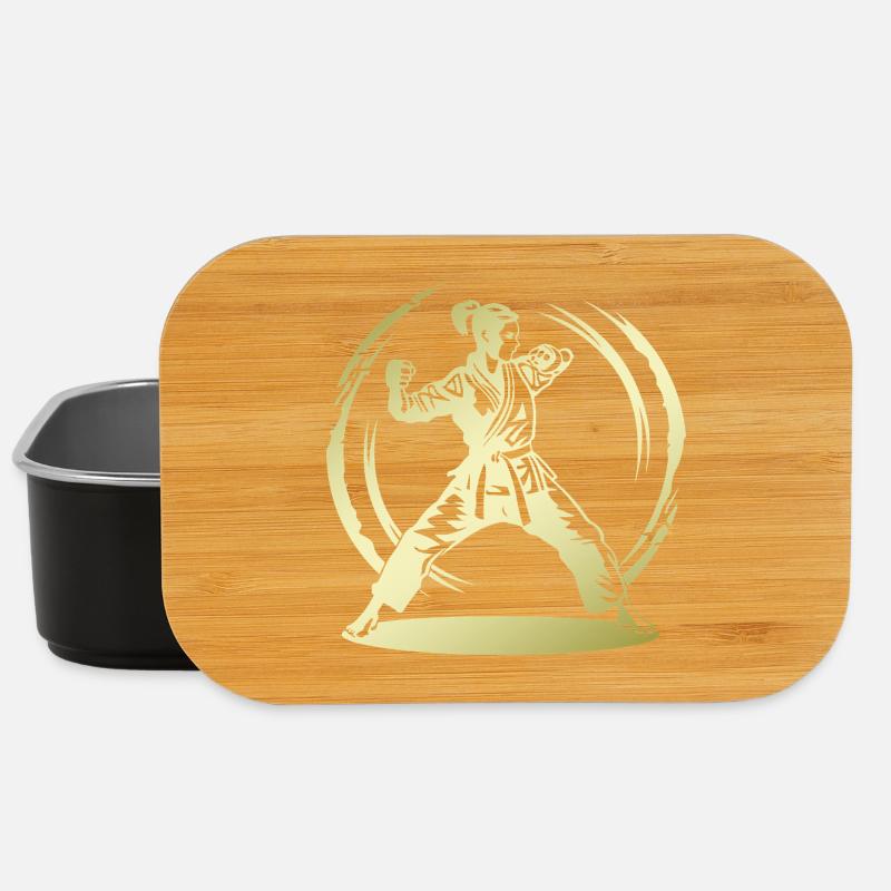 Karate Silhouette Fighter - Lunch Box - Schwarz