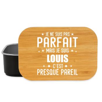 Louis : authentique, imparfait, top, perfection - Boîte à goûter - noir - Devant
