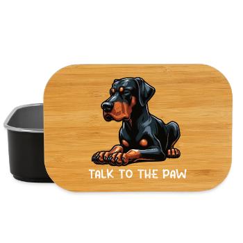 Talk to the Paw Doberman Doberman Owner - Lunch Box - black - Front