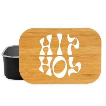 hip hop logo fluid design  - Lunch Box - black - Front