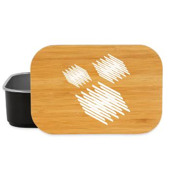 Geometric squares design - Lunch Box - black - Front