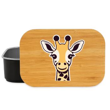 Niedliche Giraffe (Kopf) - Lunch Box - Schwarz - Vorne