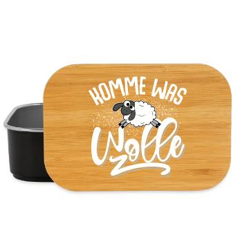Komme Was Wolle - Lunch Box - Schwarz - Vorne