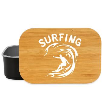 Surfing Welle Surfer Design - Lunch Box - Schwarz - Vorne