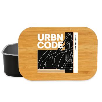 Conception de lignes de code urbain - Boîte à goûter - noir - Devant