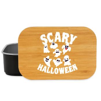 Grinning Dancing Funny Ghosts Halloween Costume - Lunch Box - black - Front