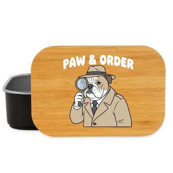 Détective Paw & Order Bulldog - Boîte à goûter - noir - Devant