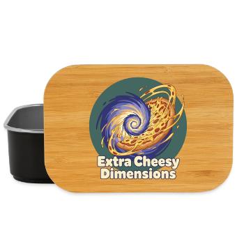 Extra Cheesy Dimensions Pizza - Lunch Box - black - Front