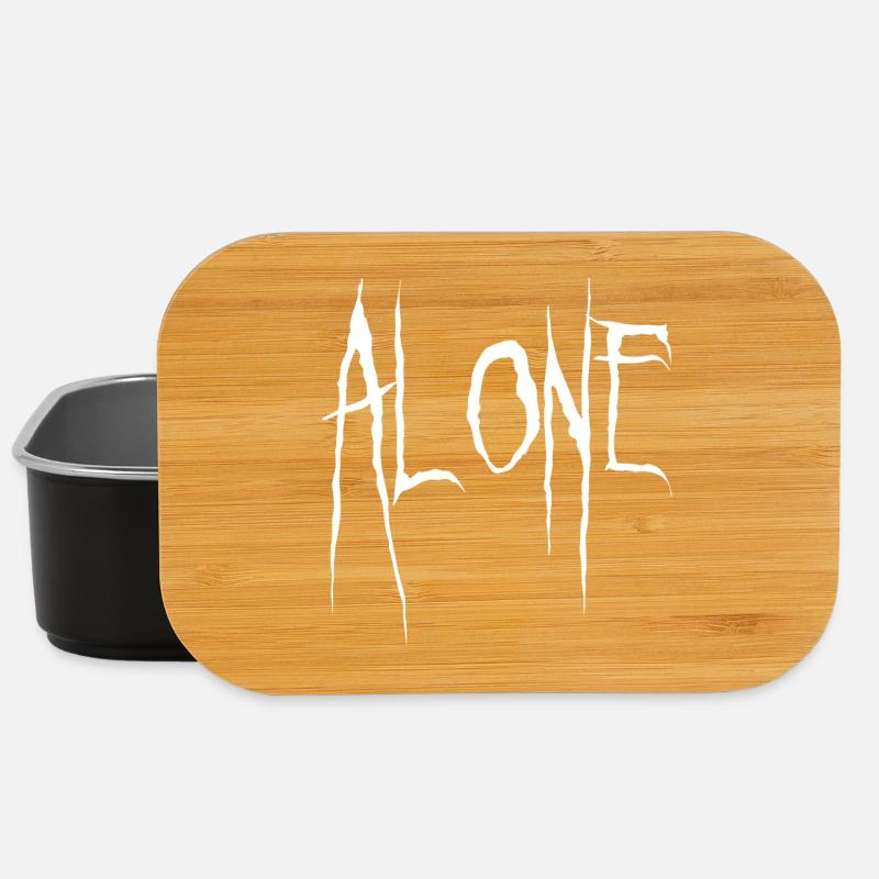 Allein gezackte Typografie - Lunch Box - Schwarz